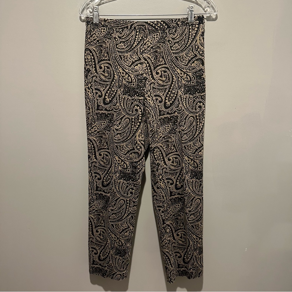 Lauren Ralph Lauren Pull On Pants Womens Size 4 Paisley Business Office